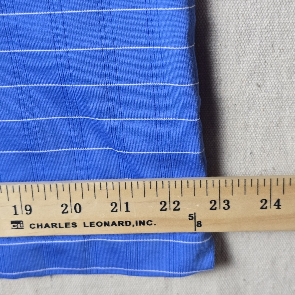 Nike Dri-FIT‎ Tiger Woods Polo Men's XL Blue Stripe Golf Shirt Snap Collar TW - Picture 4 of 12